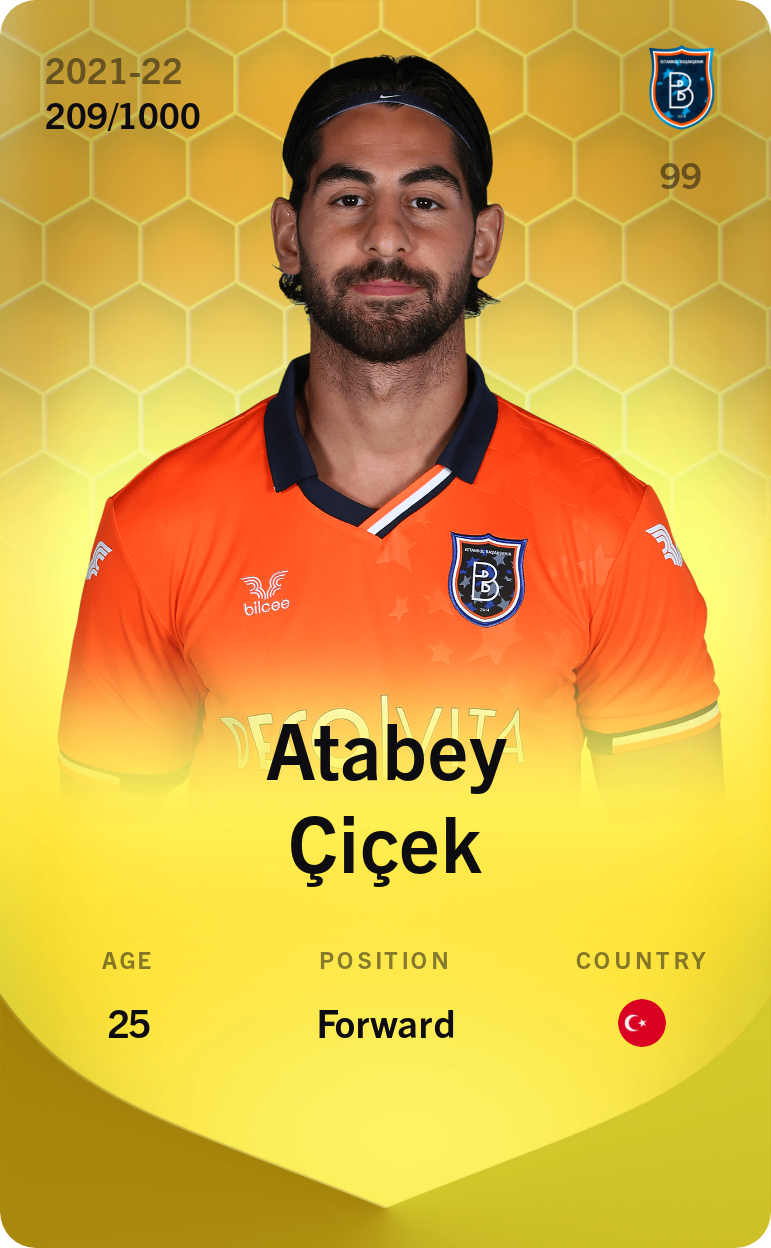 Sorare - Sorare Official - Atabey Çiçek 2021-22 • Limited 209/1000 - NFT # 113879177788478058540039851899397673764086500822979306127685621350820827306674