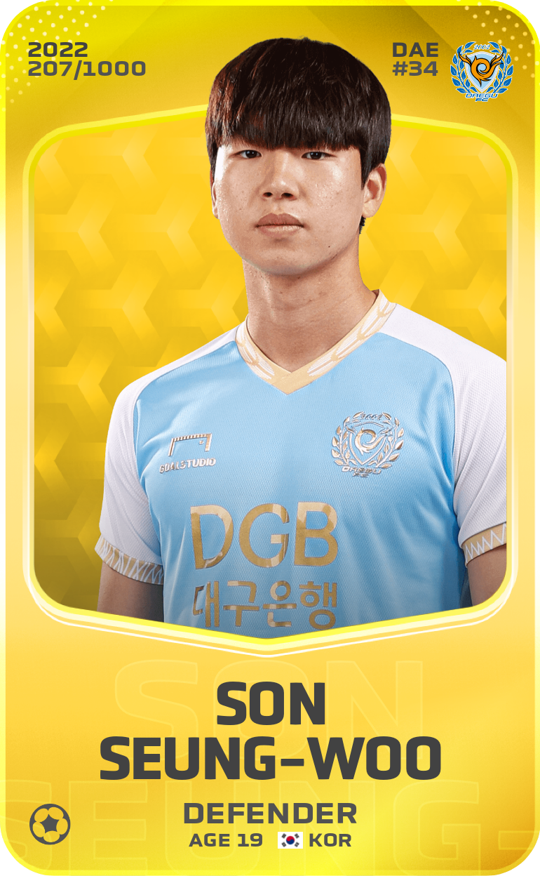 Sorare - Sorare Official - Son Seung-Woo 2022-23 • Limited 207/1000 - NFT # 36916848222670343581829319763672997406725939673323481945944110838945112676766