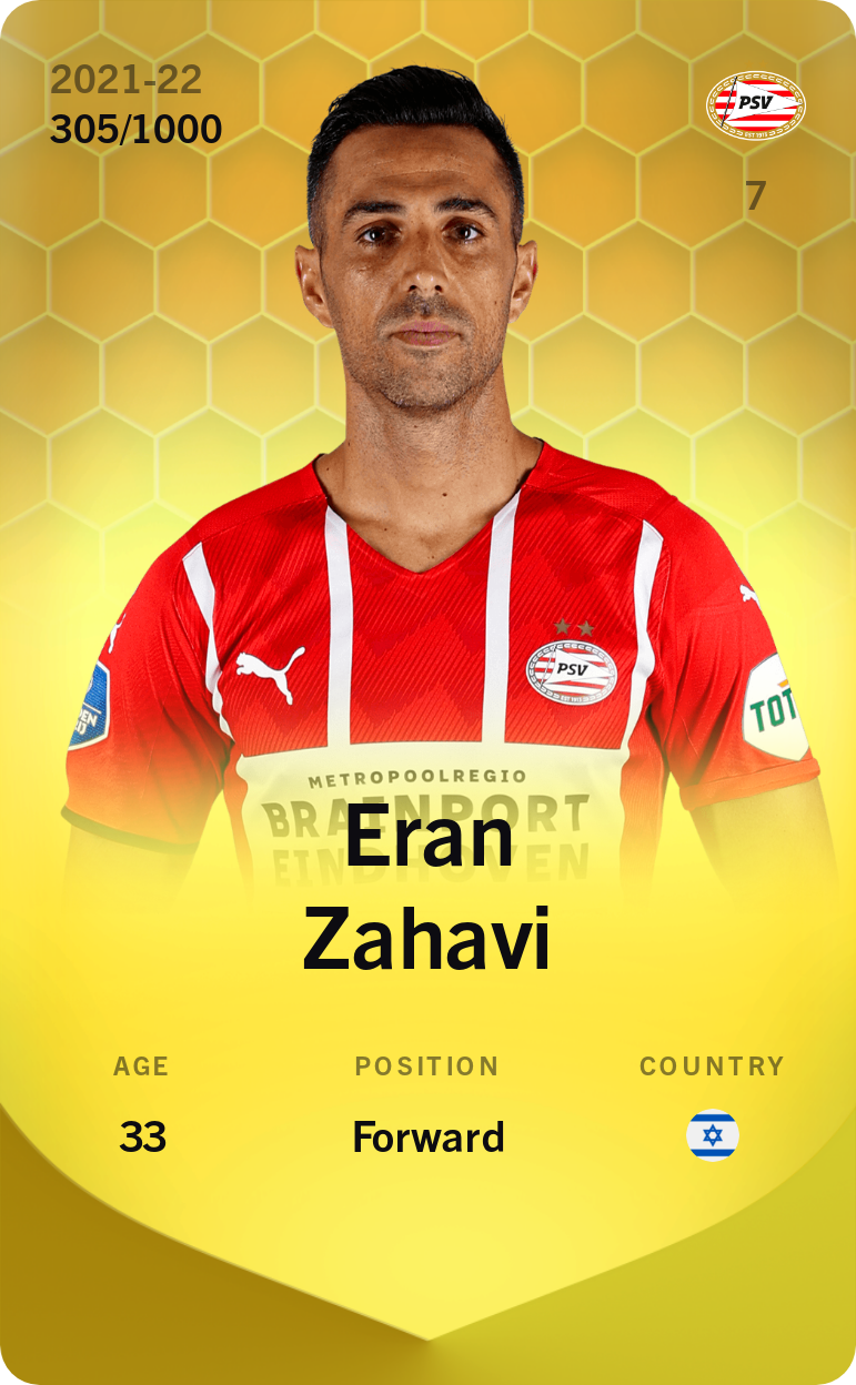 Sorare - Sorare Official - Eran Zahavi 2021-22 • Limited 305/1000 - NFT # 1920619615239841452436041365301091542625680757958711914969828642785908258881