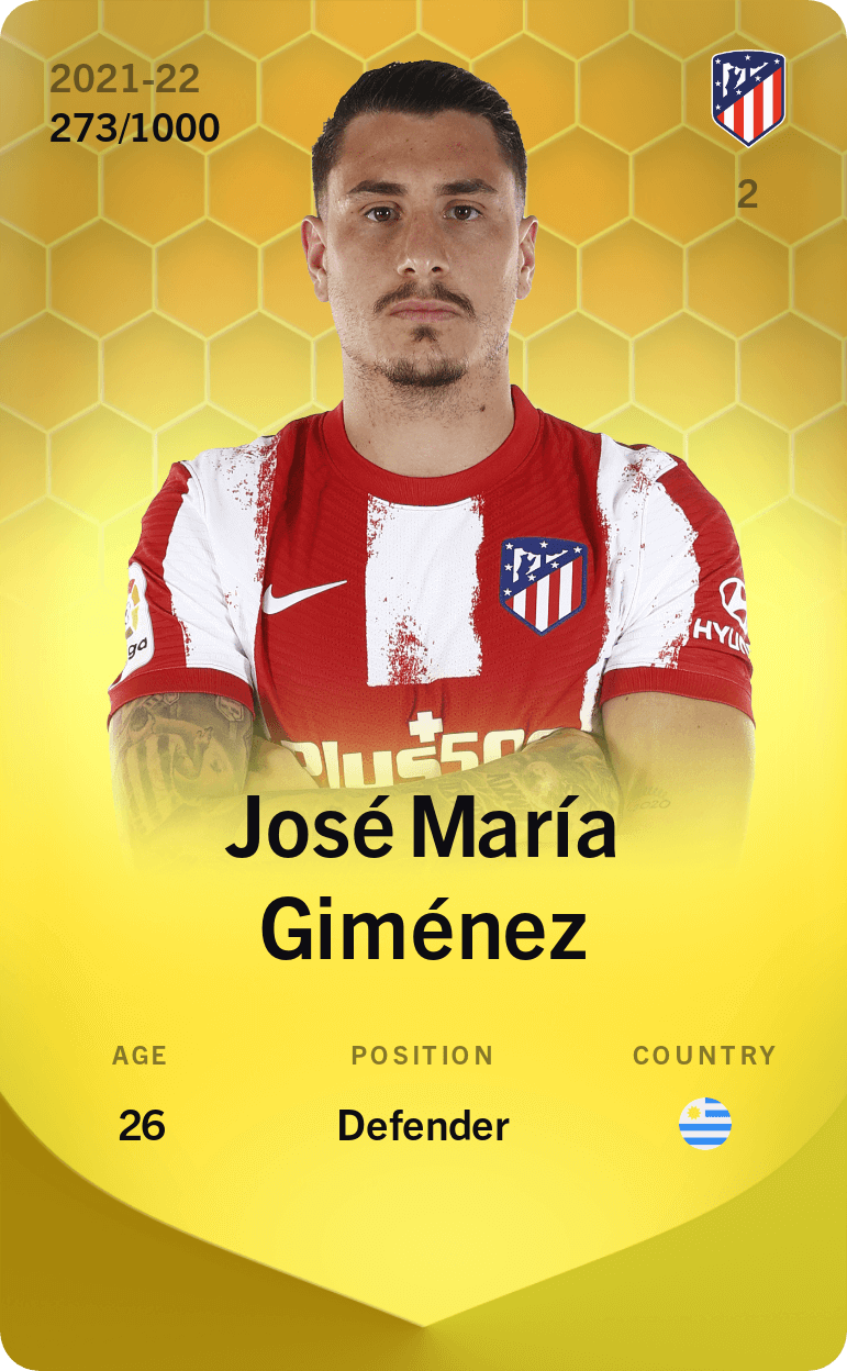 José María Giménez 2021-22 • Limited 273/1000