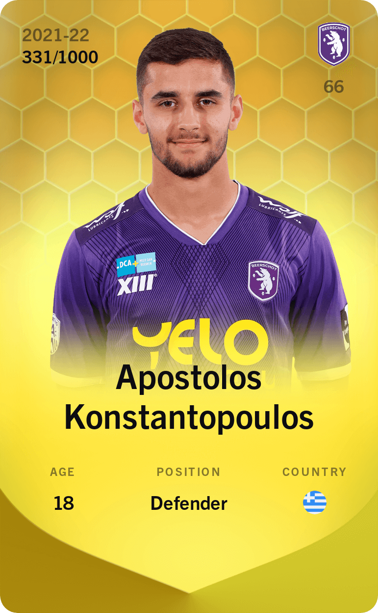 Apostolos Konstantopoulos 2021-22 • Limited 331/1000