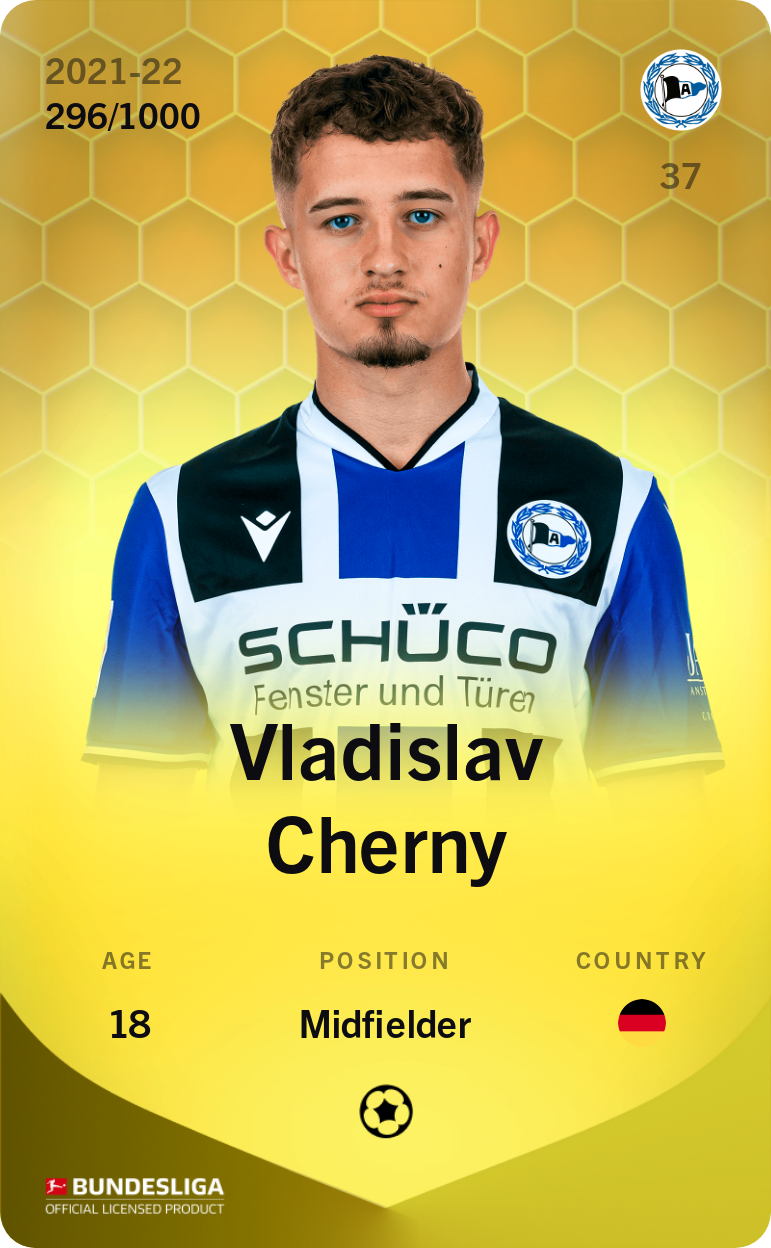 Sorare - Sorare Official - Vladislav Cherny 2021-22 • Limited 296/1000 - NFT # 48162837818479450579041880268009208956758981098616944639782679226841007830408