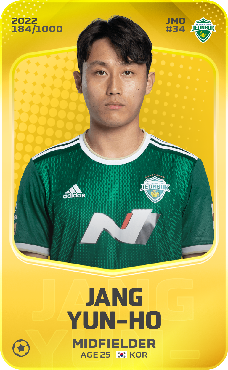 Sorare - Sorare Official - Jang Yun-Ho 2022-23 • Limited 184/1000 - NFT # 72276792493233732209533724390557886040138165479647119517103502194572963195292