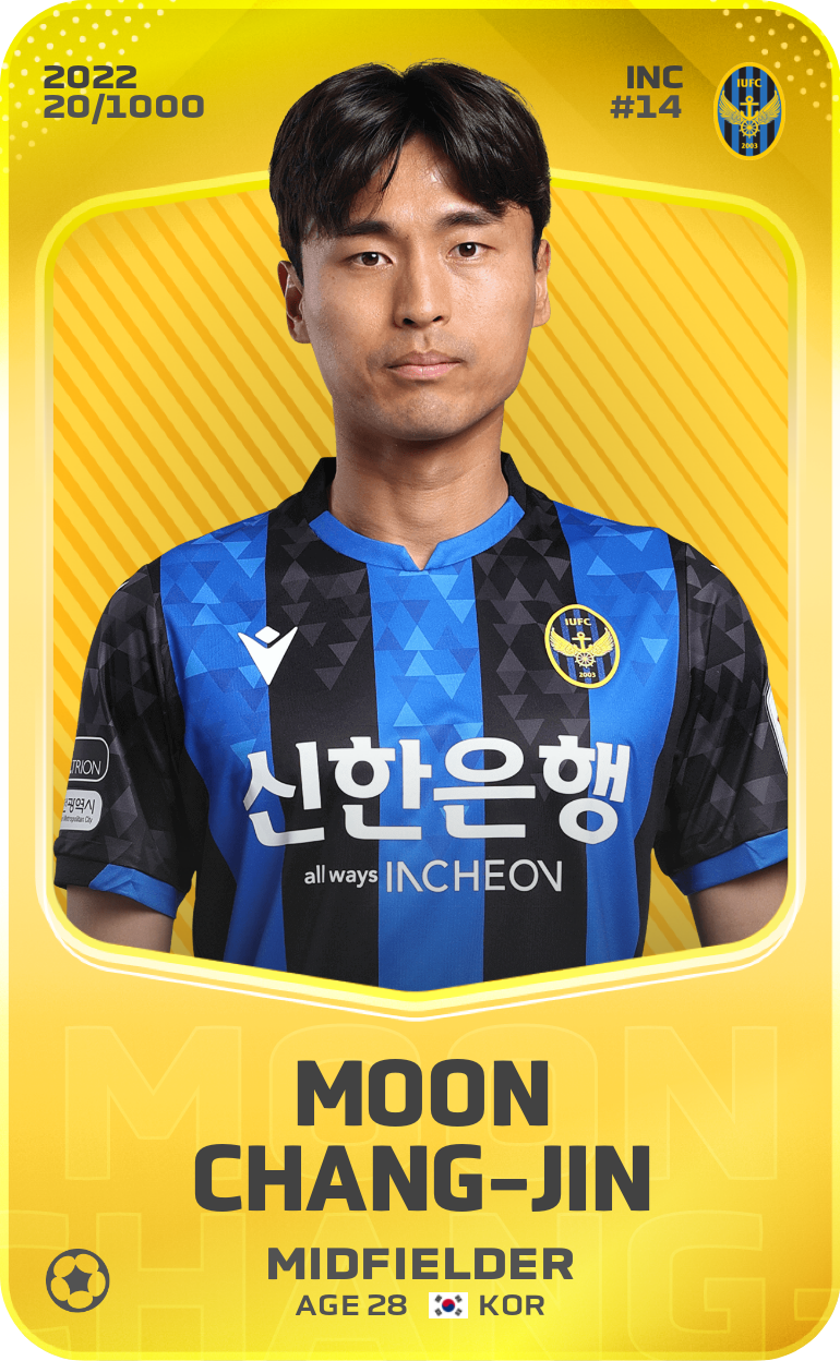 Sorare - Sorare Official - Moon Chang-Jin 2022-23 • Limited 20/1000 - NFT # 32527372467882218029719741529607410839921271861600616018769659196413975670015