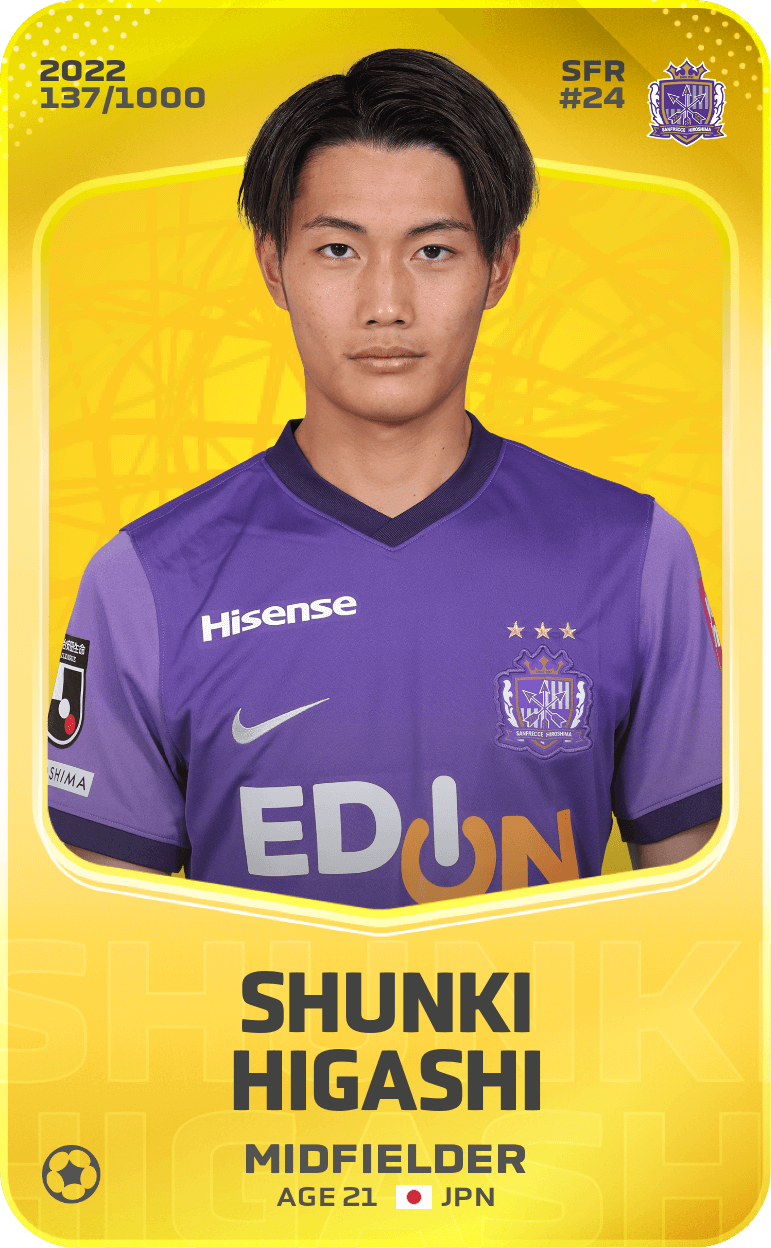 Shunki Higashi 2022-23 • Limited 137/1000