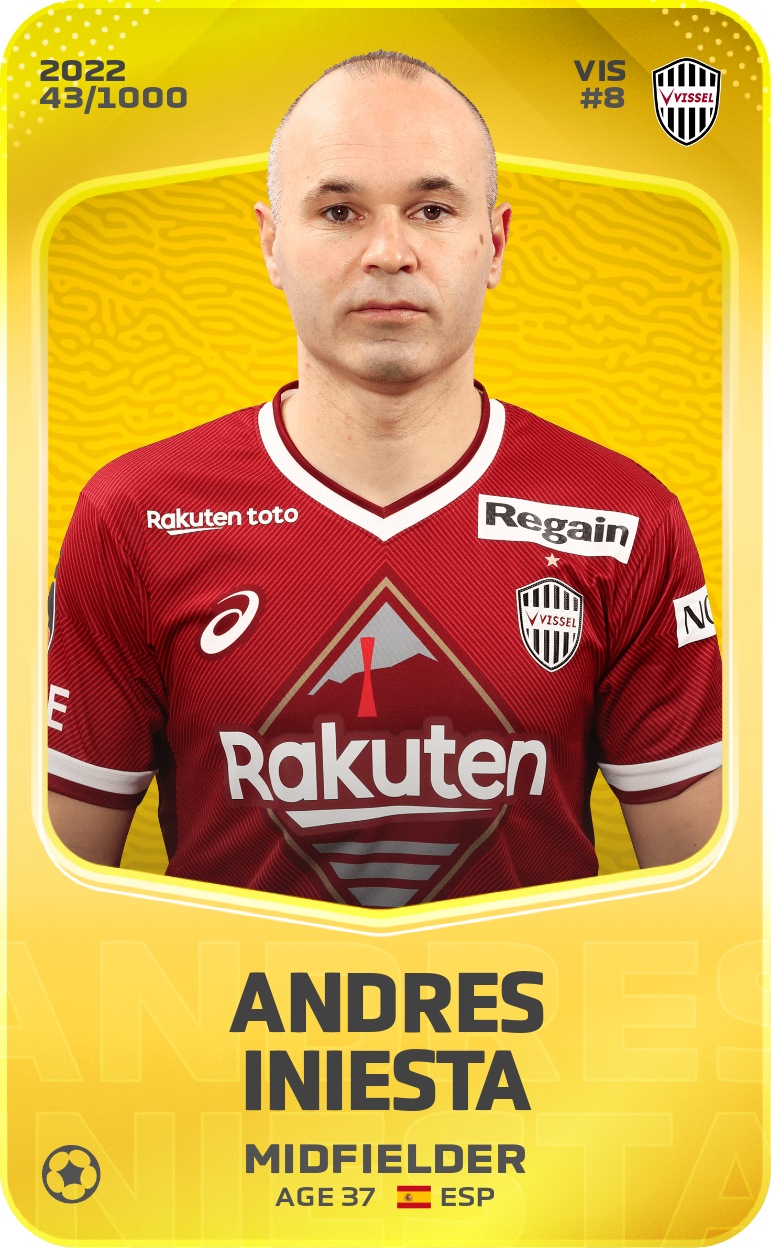 Sorare - Sorare Official - Andres Iniesta 2022-23 • Limited 43/1000 - NFT # 29052025534727358072602924767866229621472918994215950603993965436610497967607
