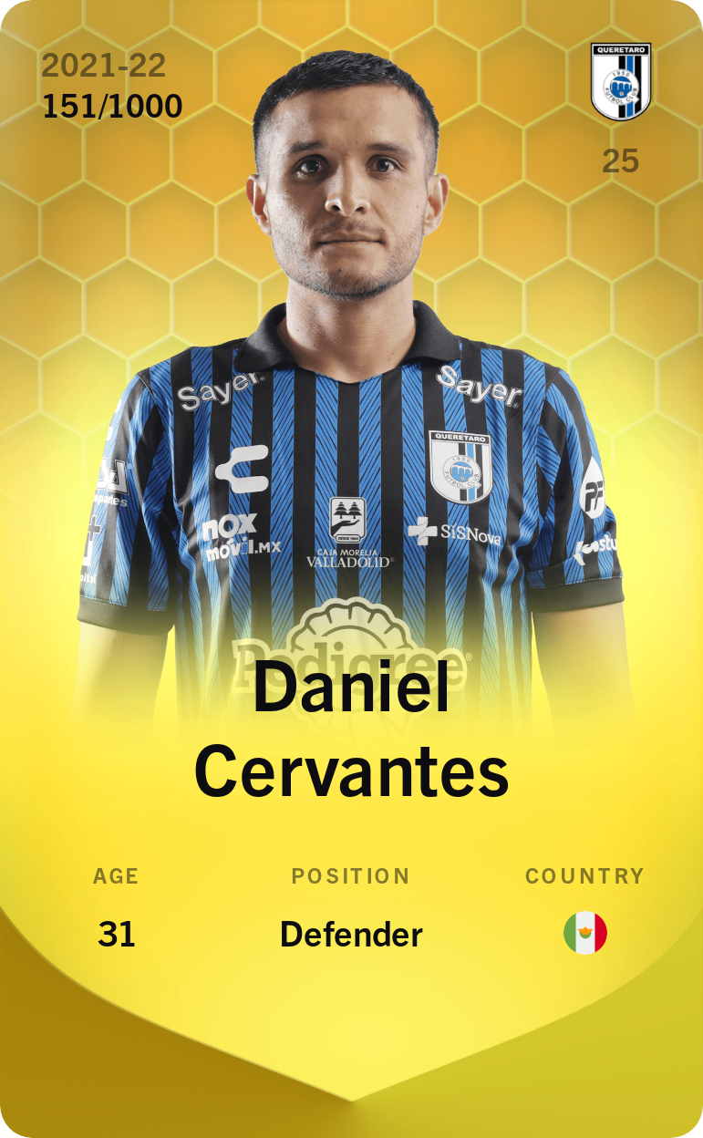 Sorare - Sorare Official - Daniel Cervantes 2021-22 • Limited 151/1000 - NFT # 110985784083045318711702508173504963693999966287844514362703821051467671545555