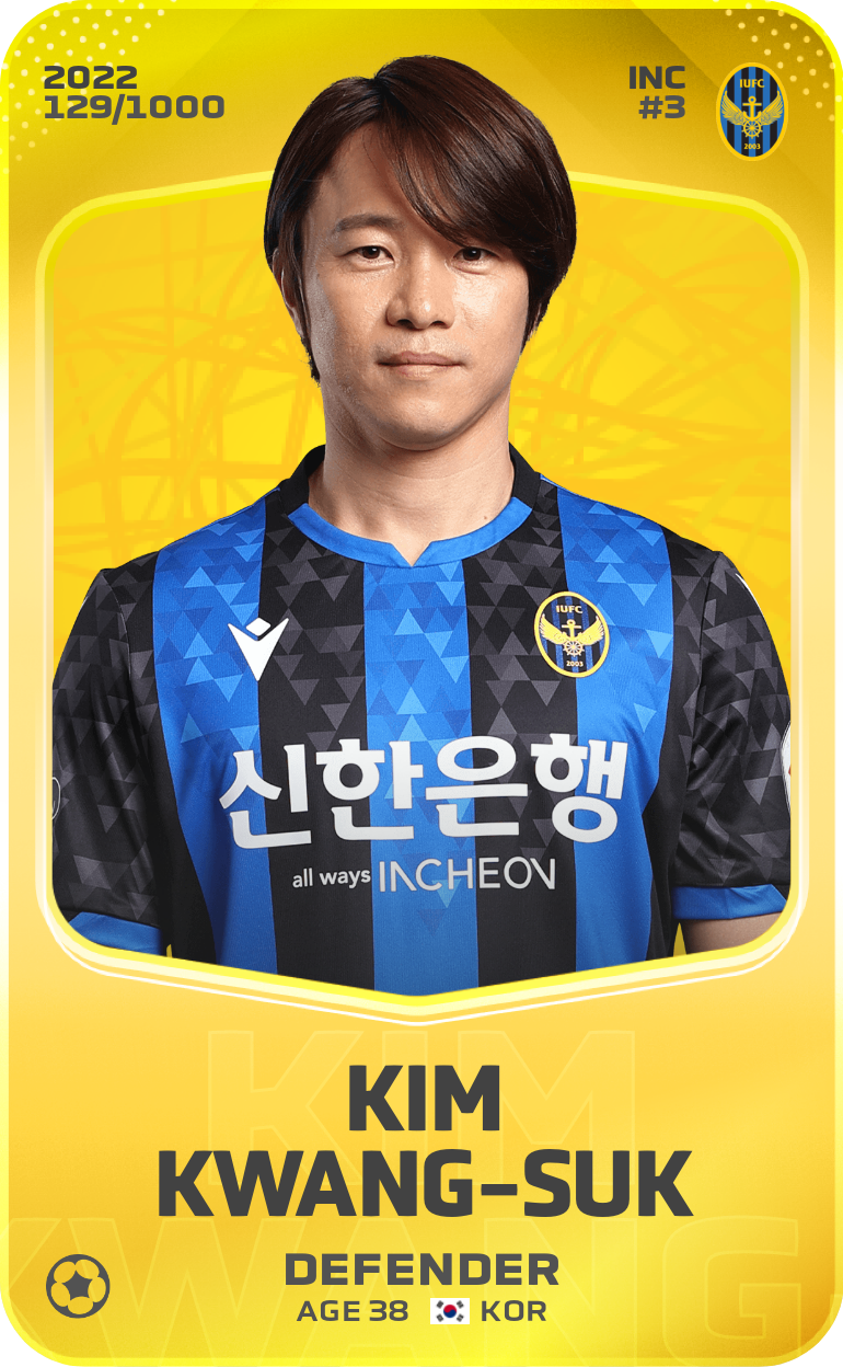 Sorare - Sorare Official - Kim Kwang-Suk 2022-23 • Limited 129/1000 - NFT # 67228780482037787749394530890186777761069174661291325212229657777780099680242