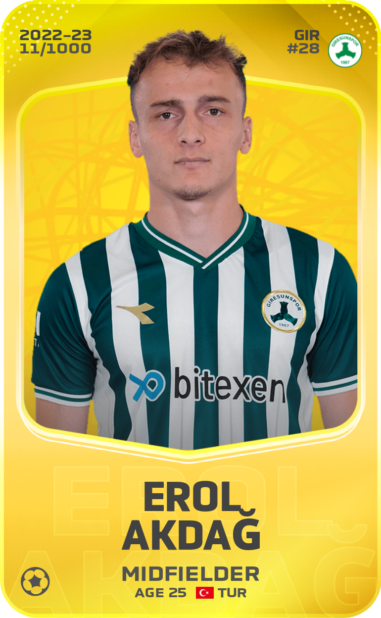 Sorare - Sorare Official - Erol Akdağ 2022-23 • Limited 11/1000 - NFT # 83906044881159534954624515014968471489700481234759655610077049450136321873407