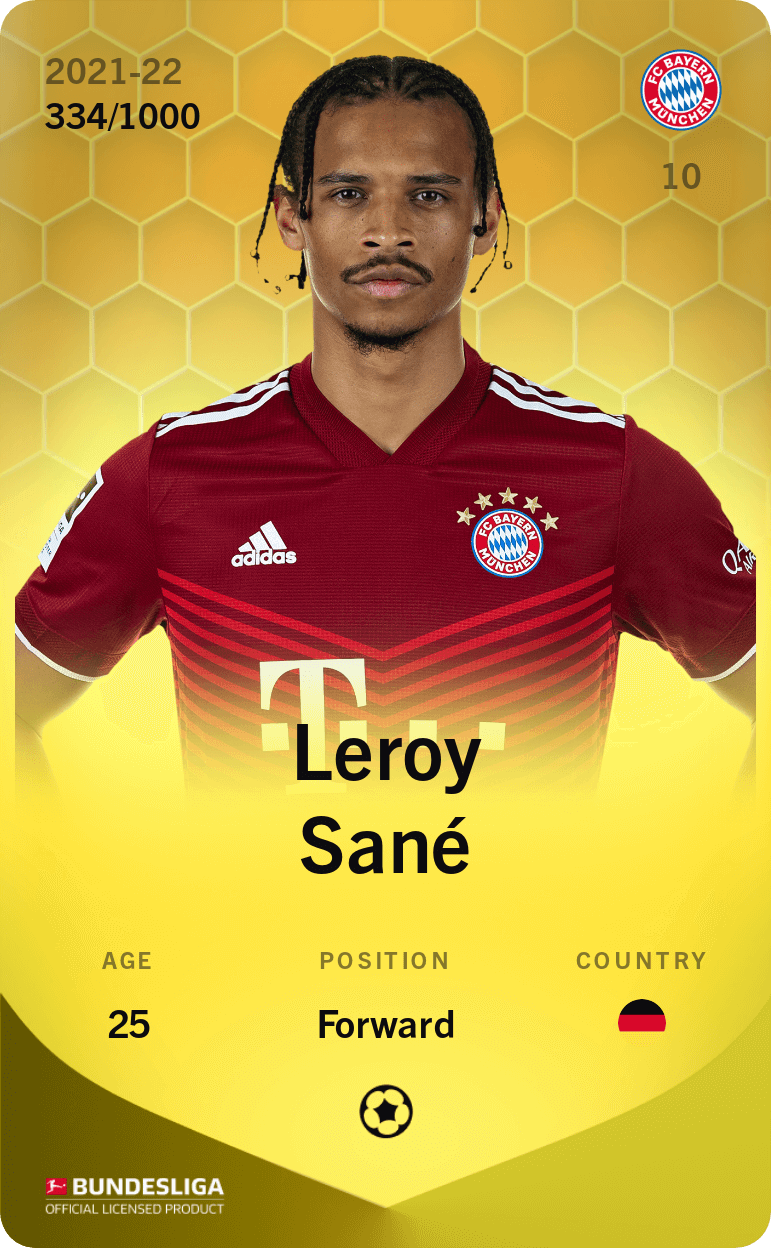 Leroy Sané 2021-22 • Limited 334/1000