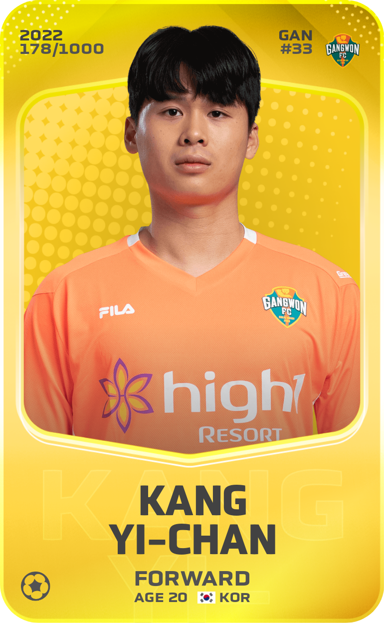 Sorare - Sorare Official - Kang Yi-Chan 2022-23 • Limited 178/1000 - NFT # 66302278554574455525851644941167292045527890935930833080394433904255906330121