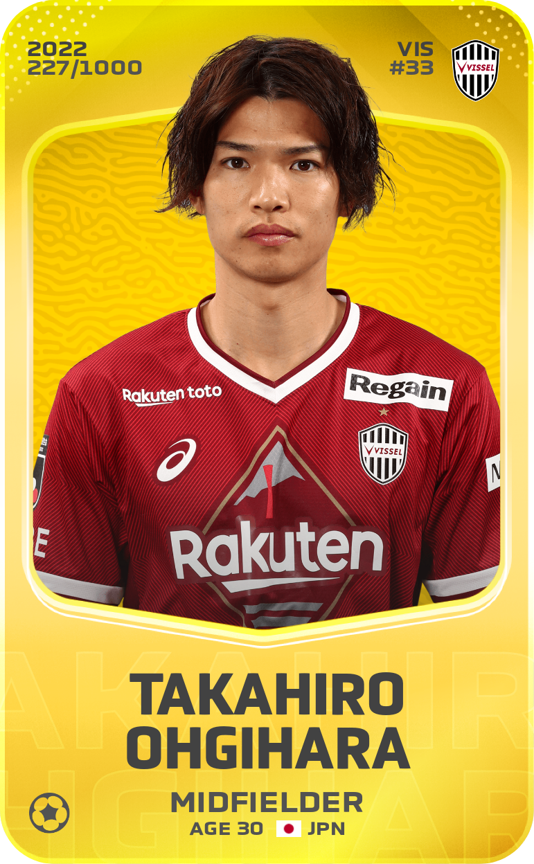 Sorare - Sorare Official - Takahiro Ohgihara 2022-23 • Limited 227/1000 - NFT # 77048815213782193699674994804480085711403127013213185713741813511815583370728