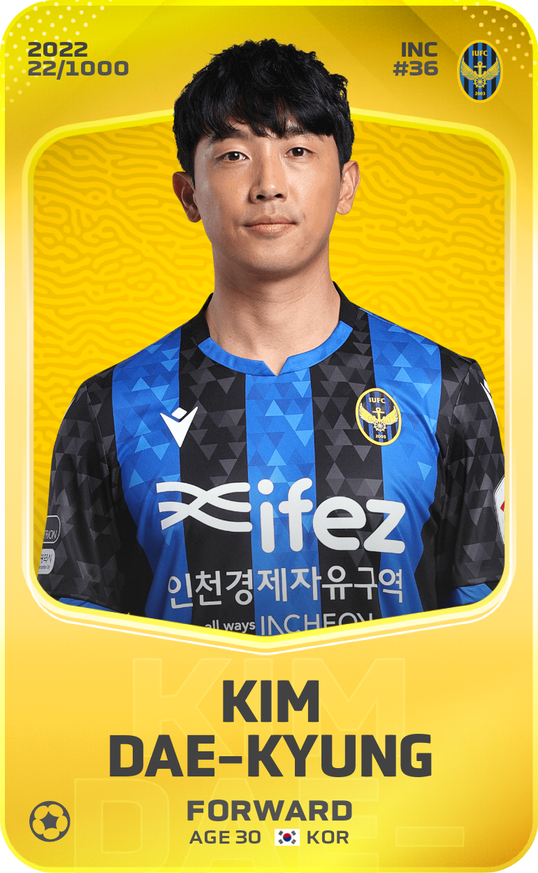 Sorare - Sorare Official - Kim Dae-Kyung 2022-23 • Limited 22/1000 - NFT # 115475650781144306689647383935277701793430139597609861359833872280692842734423