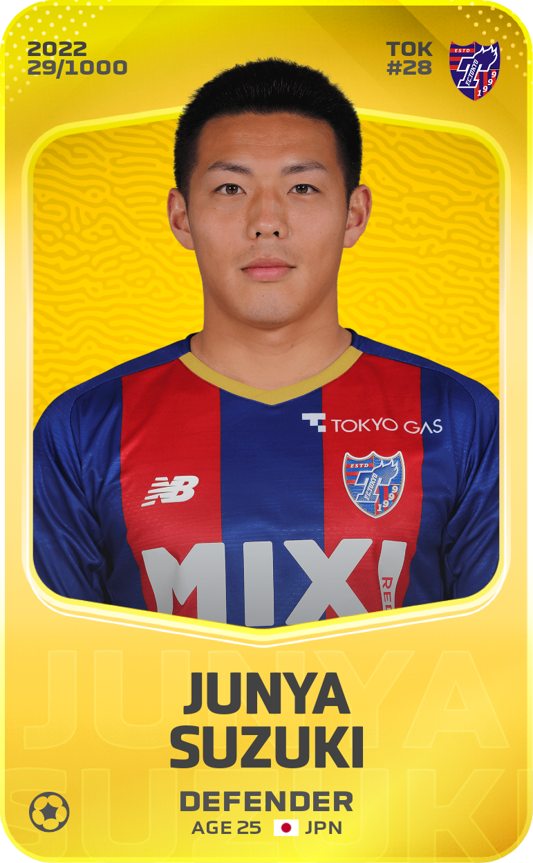 Sorare - Sorare Official - Junya Suzuki 2022-23 • Limited 29/1000 - NFT # 83044562198069019531955620165980664069044208292879919327574411024428323437280