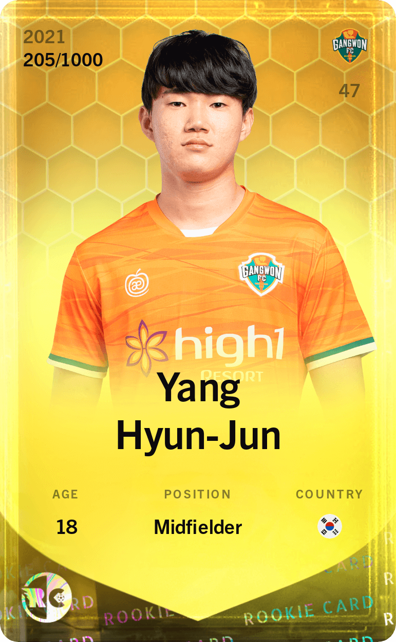 Yang Hyun-Jun 2021-22 • Limited 205/1000