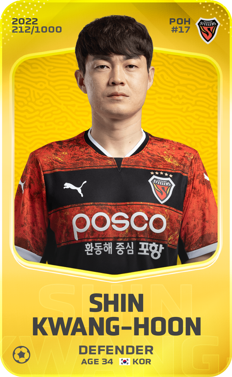 Sorare - Sorare Official - Shin Kwang-Hoon 2022-23 • Limited 212/1000 - NFT # 31650080563621000874894839305803611433565741045809066679695747076061470367562