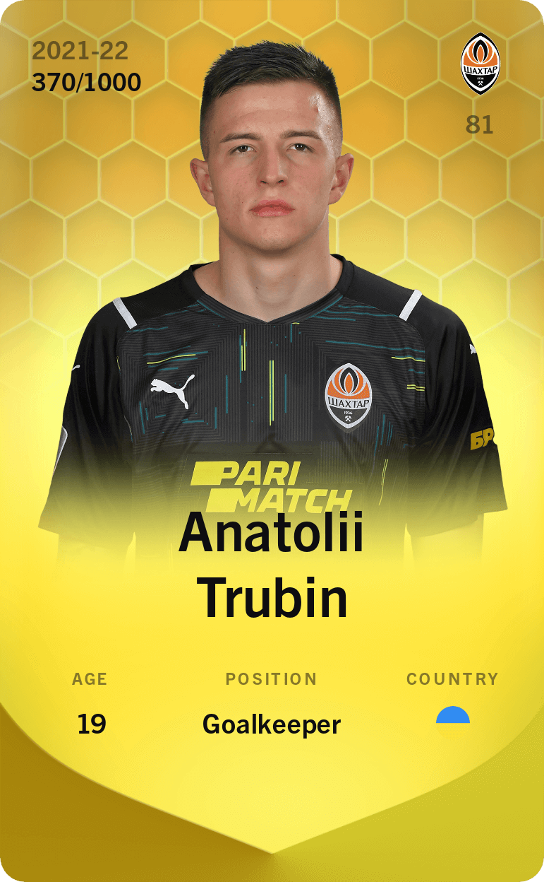 Anatolii Trubin 2021-22 • Limited 370/1000