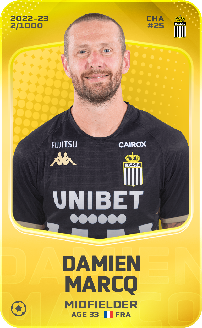 Sorare - Sorare Official - Damien Marcq 2022-23 • Limited 2/1000 - NFT # 72510362679741559715077698664539087099918856854292515918399378707174564752061