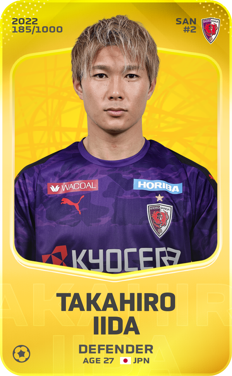 Sorare - Sorare Official - Takahiro Iida 2022-23 • Limited 185/1000 - NFT # 39295384932690332456745944727050883751562562869767090496269228748408986274652