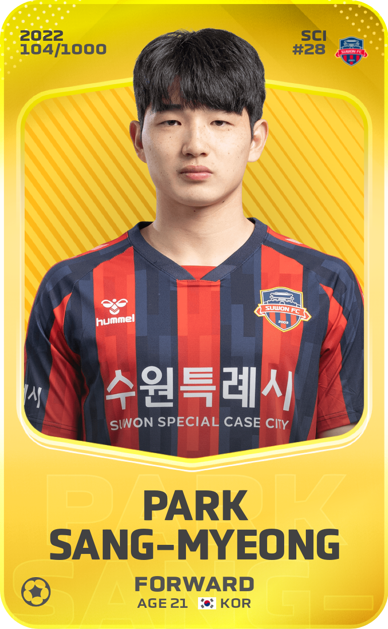 Sorare - Sorare Official - Park Sang-Myeong 2022-23 • Limited 104/1000 - NFT # 88992720883593250145309267470716260899061050810223932751964423013477914077572