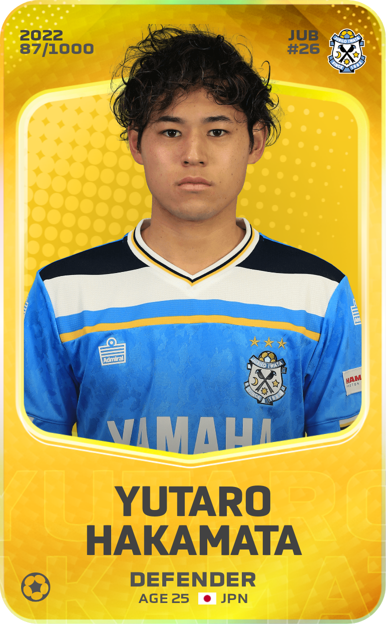 Sorare - Sorare Official - Yutaro Hakamata 2022-23 • Limited 87/1000 - NFT # 92699225766224274551860725762472888954511113555965455394747091315246071027146