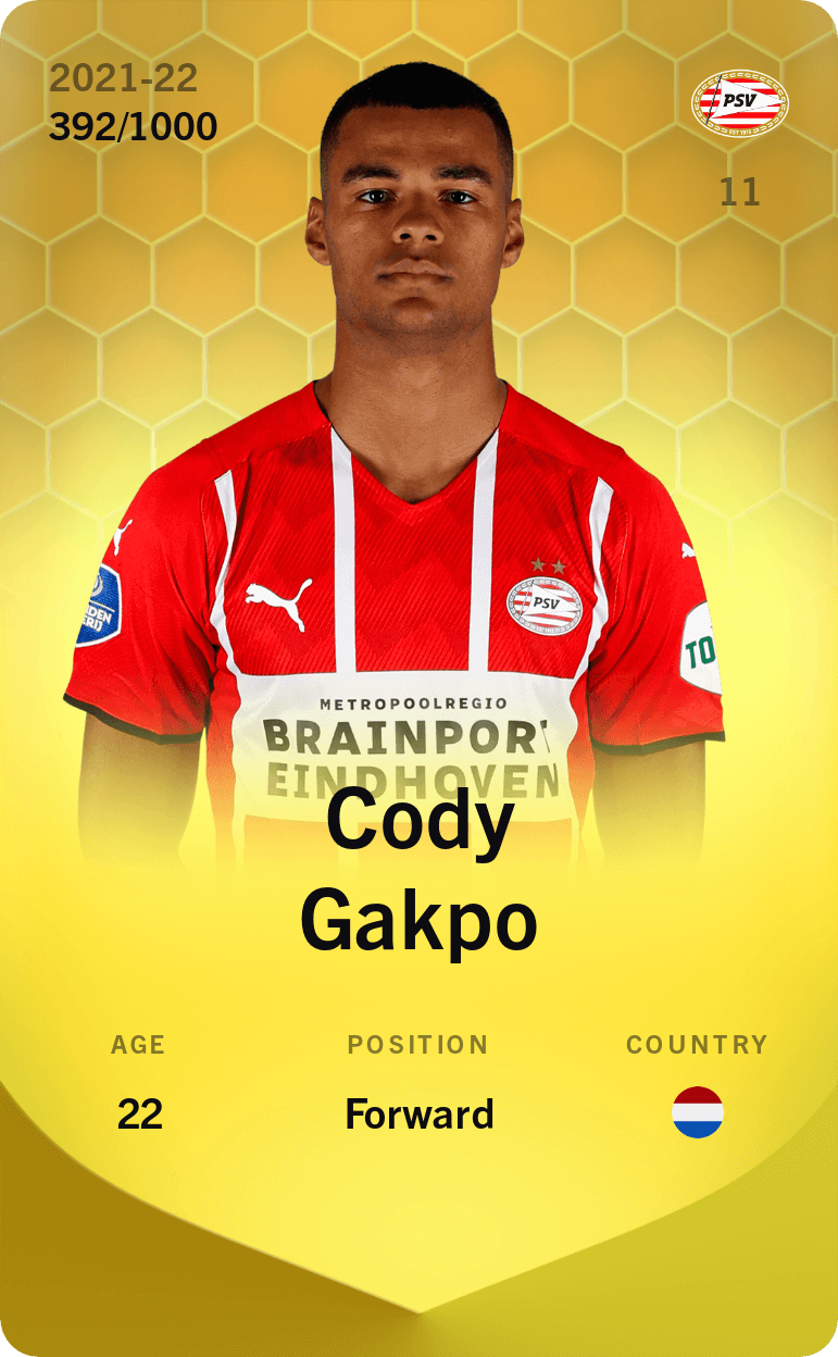Cody Gakpo 2021-22 • Limited 392/1000