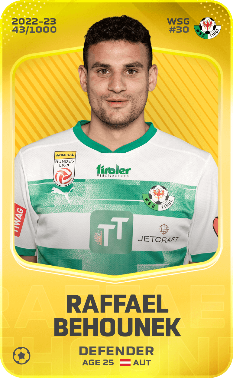 Raffael Behounek 2022-23 • Limited 43/1000