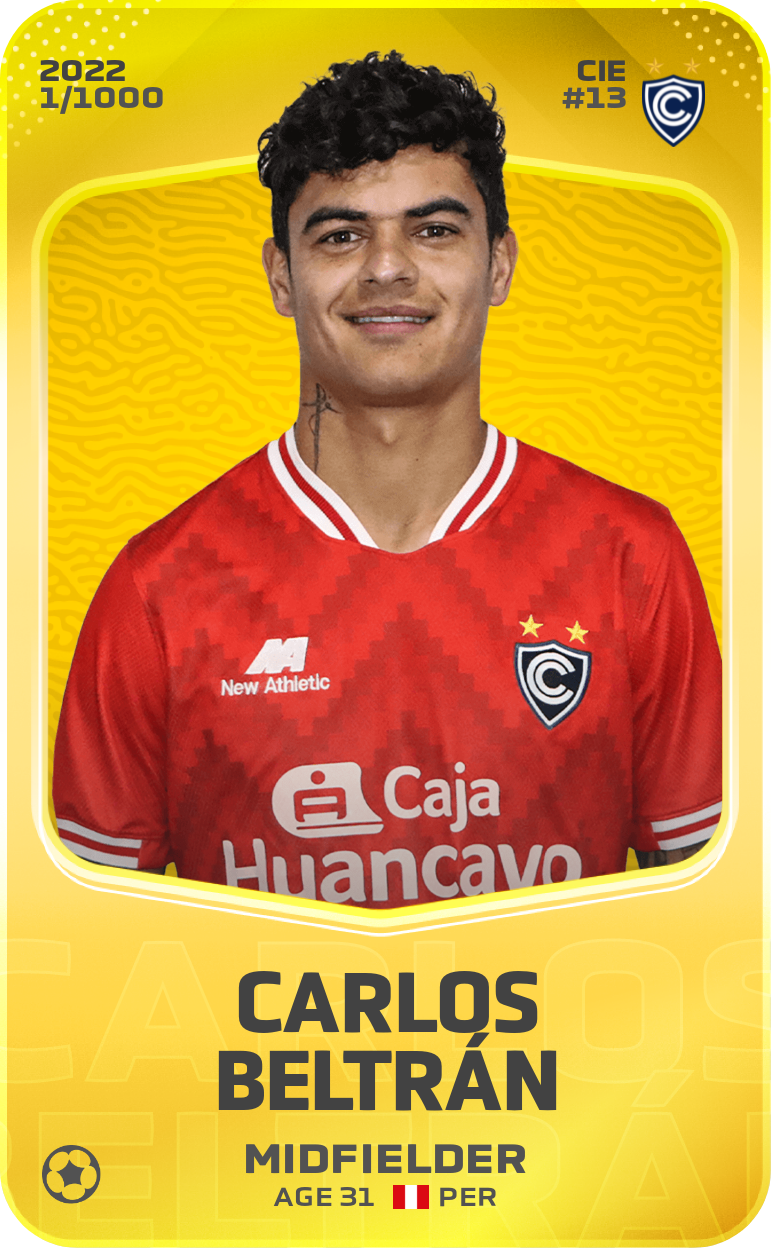 Sorare - Sorare Official - Carlos Beltrán 2022-23 • Limited 1/1000 - NFT # 55578510035514414830404611523173323734859193468163360104741737022695377610641