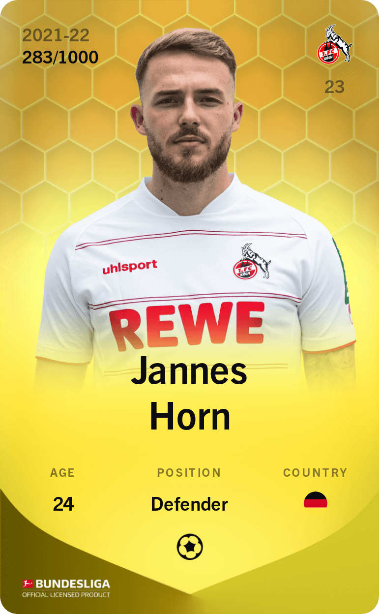 Jannes Horn 2021-22 • Limited 283/1000