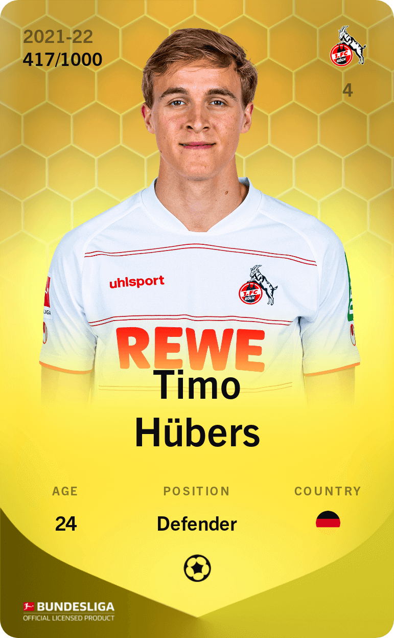 Timo Hübers 2021-22 • Limited 417/1000