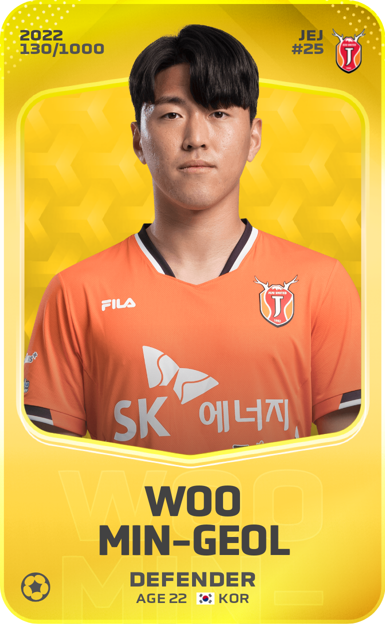 Sorare - Sorare Official - Woo Min-Geol 2022-23 • Limited 130/1000 - NFT # 101822857509101391848103927810436404409581561472040152906622156433903177040650