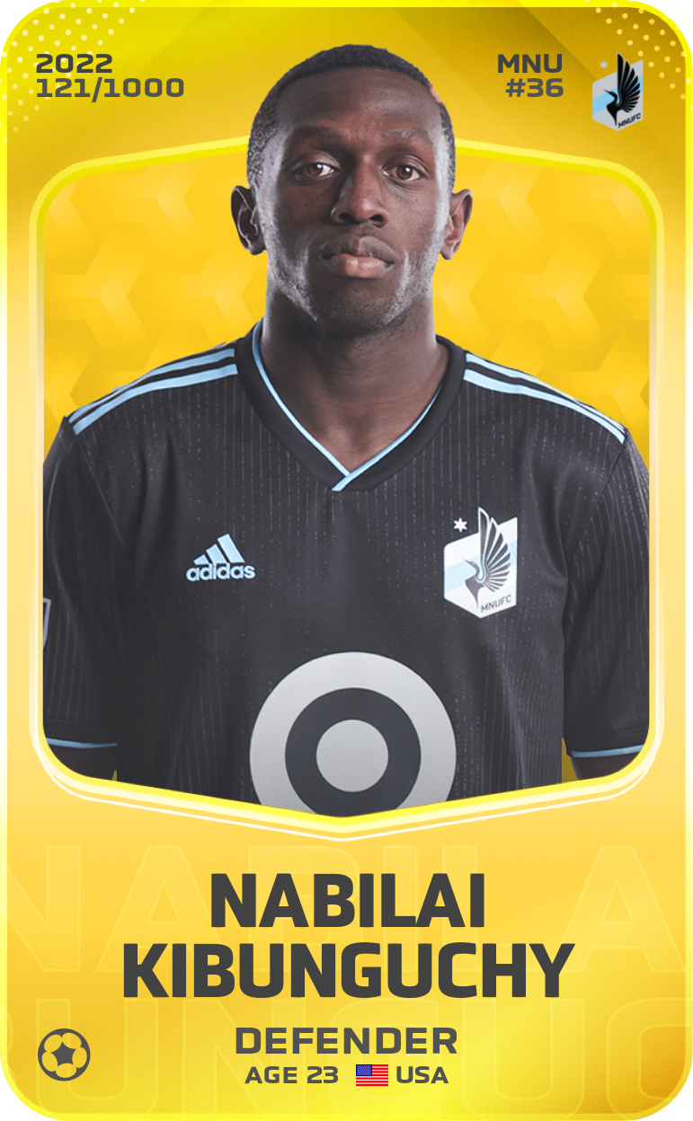 Sorare - Sorare Official - Nabilai Kibunguchy 2022-23 • Limited 121/1000 - NFT # 83105042187558300105646591937879294006648997947479231889152425484898244725777