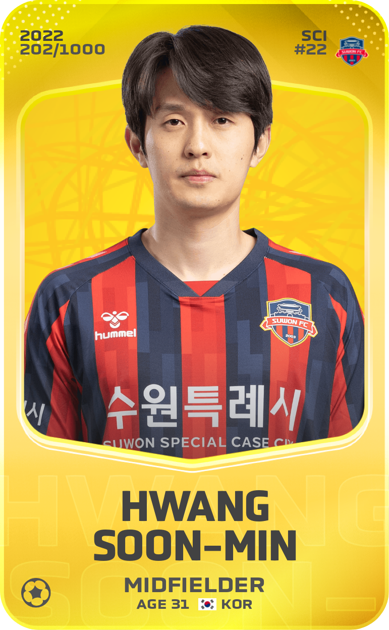 Sorare - Sorare Official - Hwang Soon-Min 2022-23 • Limited 202/1000 - NFT # 109456515535571847860709267321523979264089971436808085753377658467799897994108