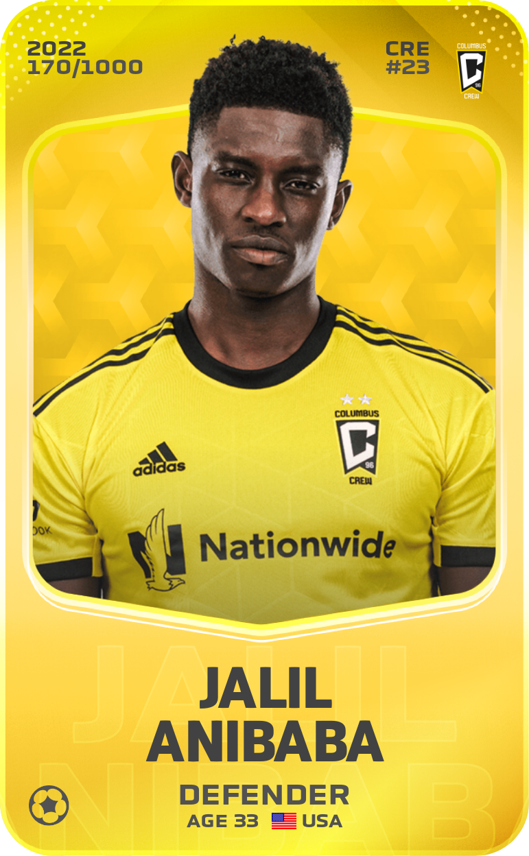 Sorare - Sorare Official - Jalil Anibaba 2022-23 • Limited 170/1000 - NFT # 73490621588789061357729140108445905879036284721456930055167770197504906055364