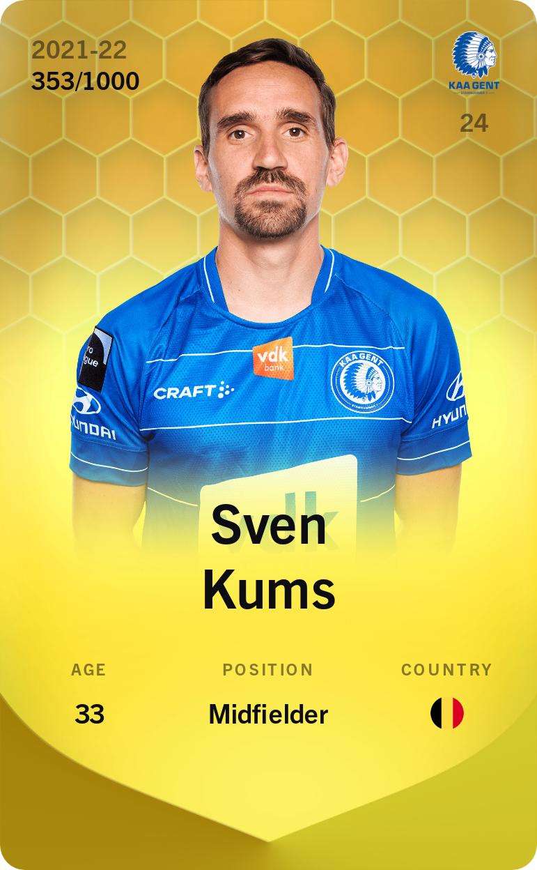 Sorare - Sorare Official - Sven Kums 2021-22 • Limited 353/1000 - NFT # 22061494740268416125092073301508547062513234741178958793826161376379209712574