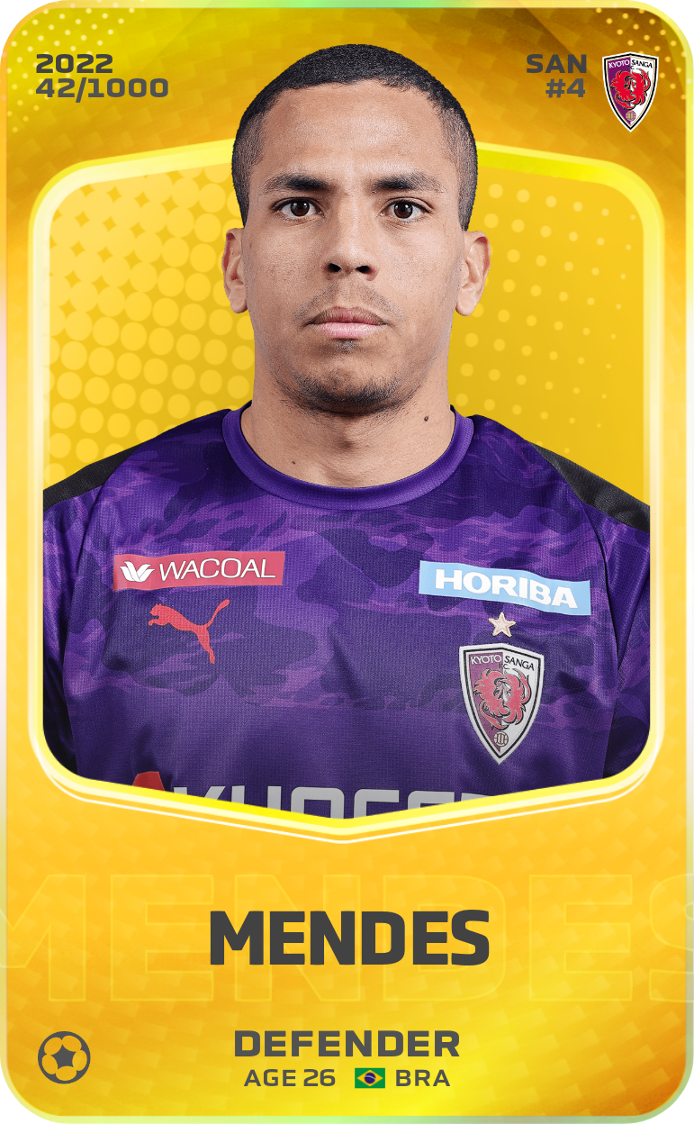 Sorare - Sorare Official - Mendes 2022-23 • Limited 42/1000 - NFT # 56382553285569160186353087180938359806148165034960176229519291301583758871017