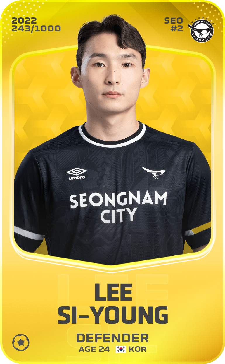 Sorare - Sorare Official - Lee Si-Young 2022-23 • Limited 243/1000 - NFT # 68937246239985803256781647177415824535454922073340478936287246050787618133472