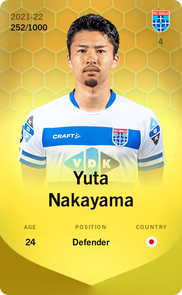 Yuta Nakayama 2021-22 • Limited 252/1000