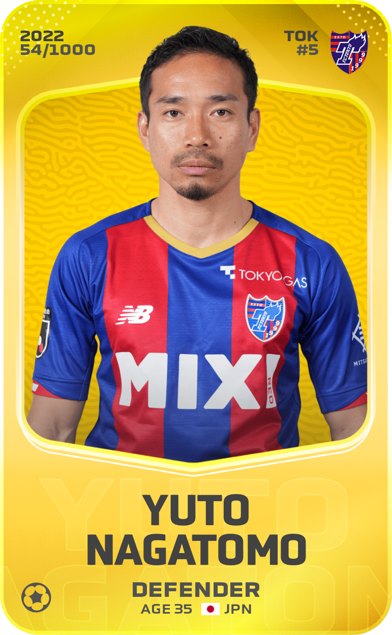 Sorare - Sorare Official - Yuto Nagatomo 2022-23 • Limited 54/1000 - NFT # 54305583458605693644766229232654341826440480811422807535189908569412599985563