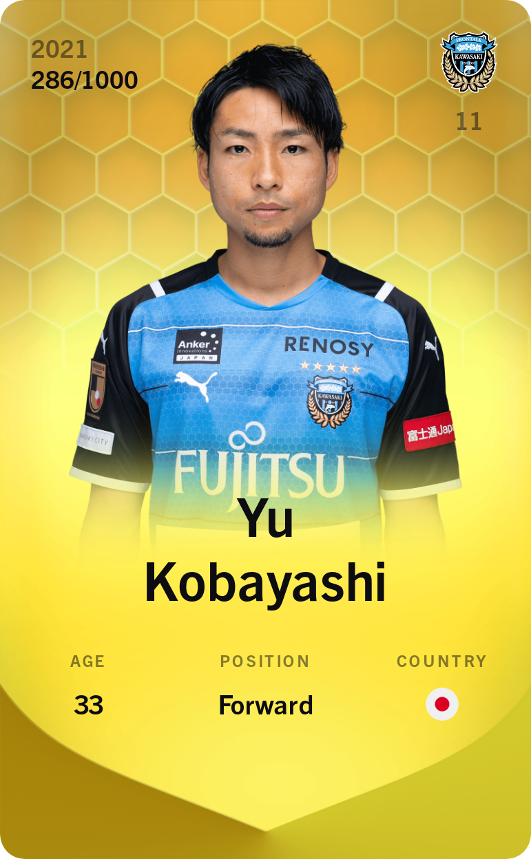 Sorare - Sorare Official - Yu Kobayashi 2021-22 • Limited 286/1000 - NFT # 111963048399967632097810327259821984512144333511419303847815754026658936690867