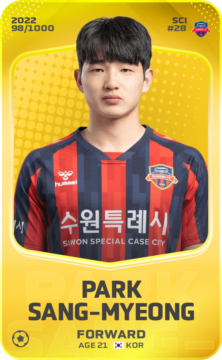 Sorare - Sorare Official - Park Sang-Myeong 2022-23 • Limited 98/1000 - NFT # 35033128780764476082410945279836933156406556738093240527815913786131823800872
