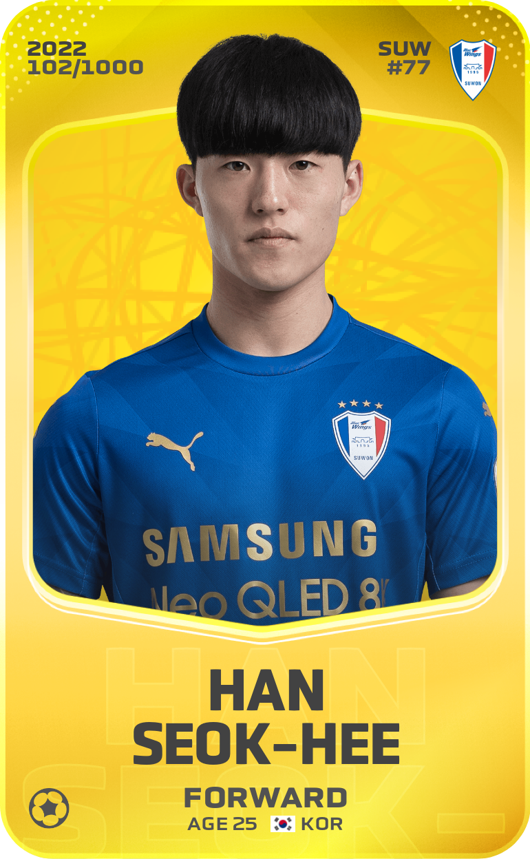 Sorare - Sorare Official - Han Seok-Hee 2022-23 • Limited 102/1000 - NFT # 37639906727925192208293605761365651055433325651555123398550564202752725026159