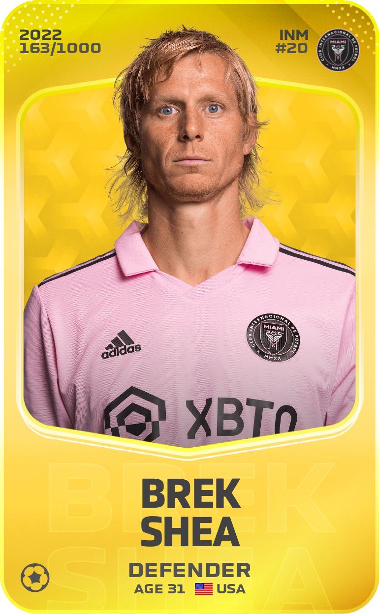 Sorare - Sorare Official - Brek Shea 2022-23 • Limited 163/1000 - NFT # 65112346020999440350175155967467845204929802129841032980720426474435207584437