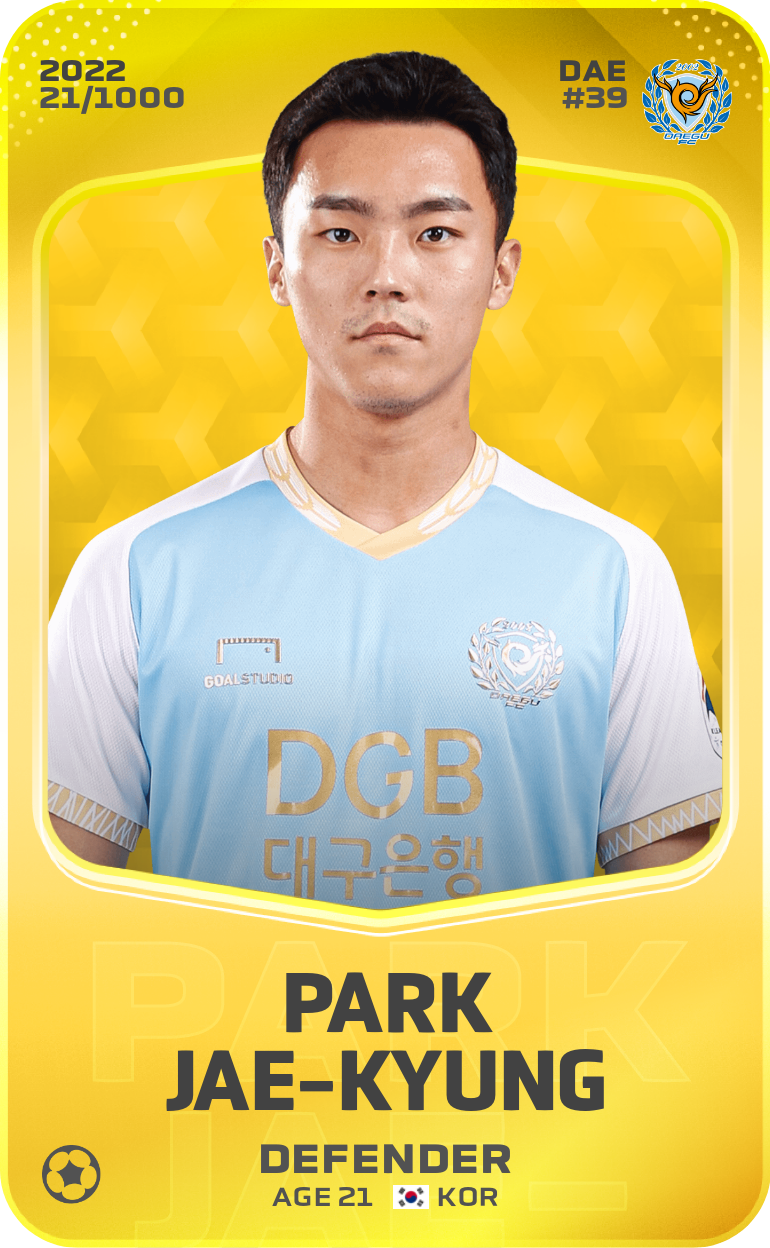 Sorare - Sorare Official - Park Jae-Kyung 2022-23 • Limited 21/1000 - NFT # 60207167855820705133380838578072747695796602060126769855528718611797031492867