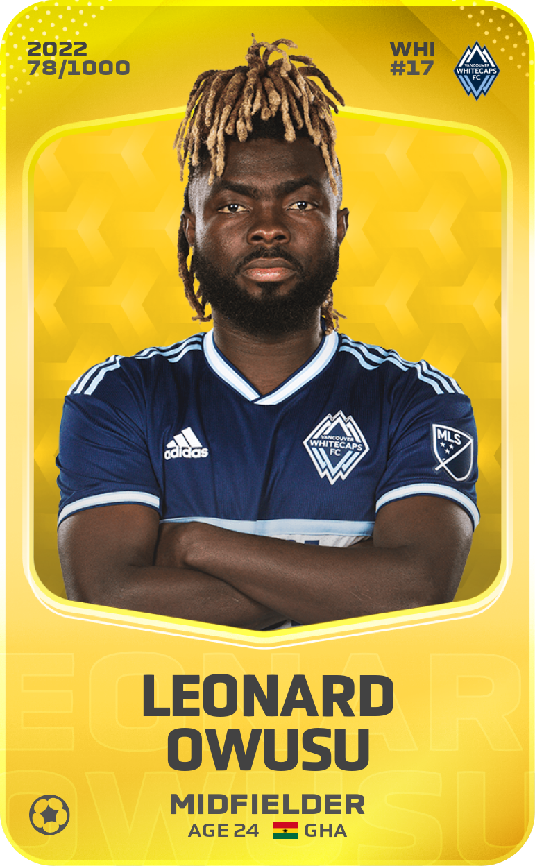 Sorare - Sorare Official - Leonard Owusu 2022-23 • Limited 78/1000 - NFT # 86076646287237932699233007966837658006560023851631398718598260569420864869492