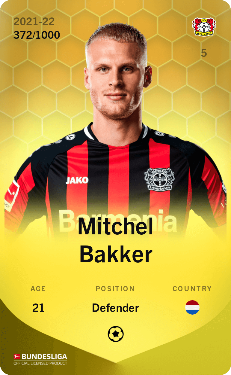 Mitchel Bakker 2021-22 • Limited 372/1000