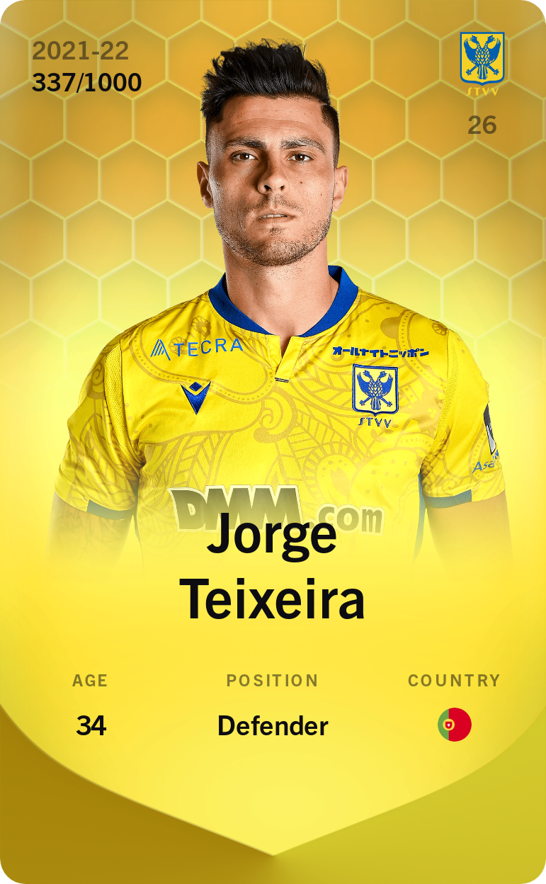 Sorare - Sorare Official - Jorge Teixeira 2021-22 • Limited 337/1000 - NFT # 25463646093513619459926208793337046556244683090687862417875691760274961228654