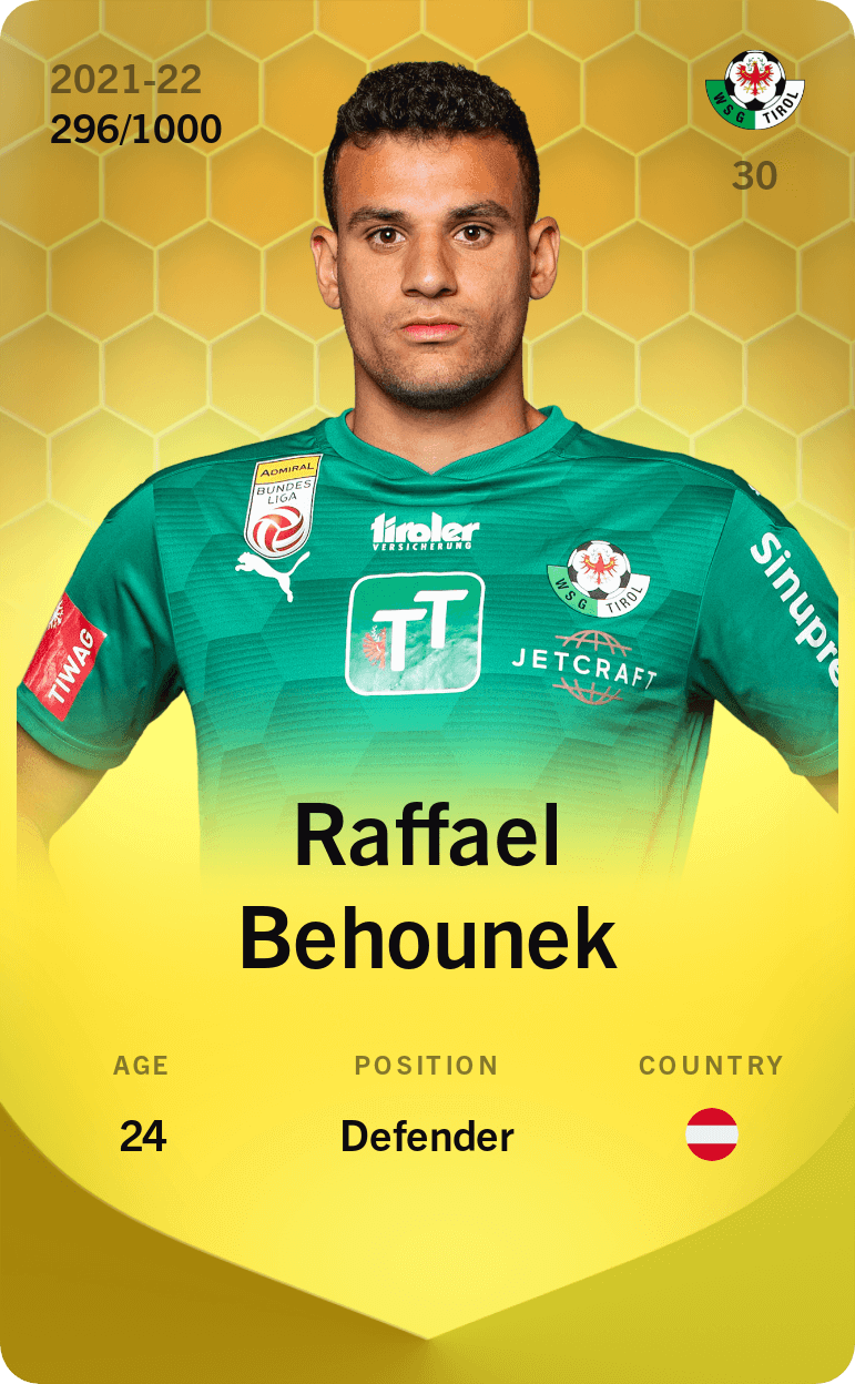 Raffael Behounek 2021-22 • Limited 296/1000
