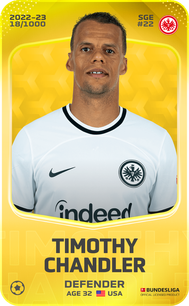 Sorare - Sorare Official - Timothy Chandler 2022-23 • Limited 18/1000 - NFT # 34543660044726660869200580302387422843633371921620949364994878084926694184889