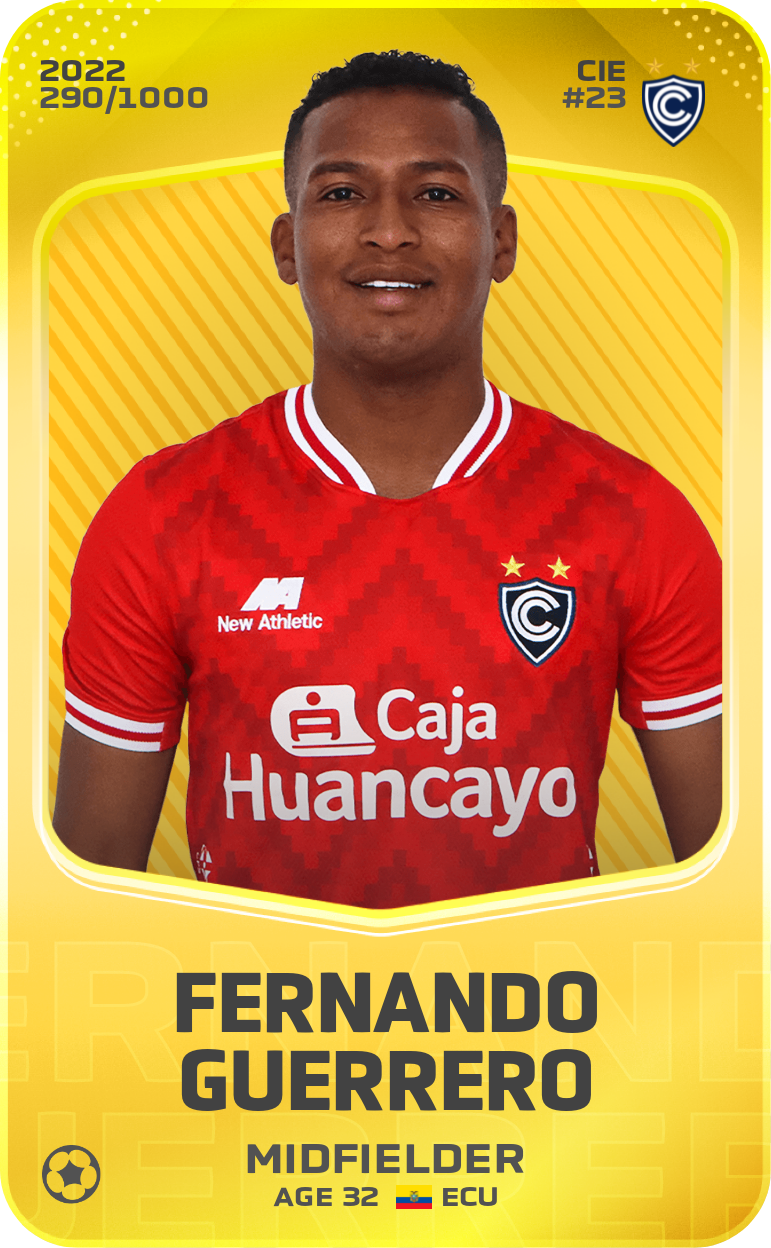 Sorare - Sorare Official - Fernando Guerrero 2022-23 • Limited 290/1000 - NFT # 85502427359269285345967233044756791118476138318428155984434806810834288272109